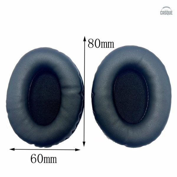 Coussinet universel en simili cuir 80 x 60 mm pour casque audio