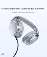 Câble audio jack 2,5 mm vers 3,5 mm pour smartphones