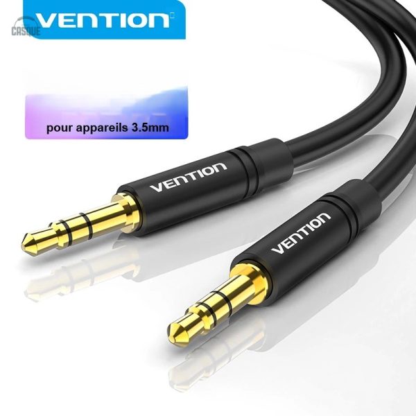 cable-audio-jack-3-5mm-rond-plat-50-cm-5-m-1 Câble audio jack 3,5 mm pour connexions audio simples