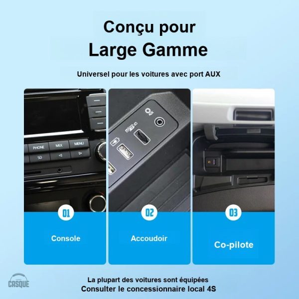 Câble jack 3,5 mm pour une qualité sonore optimale