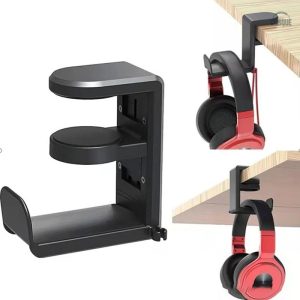 Support casque adaptatif pour bureau moderne