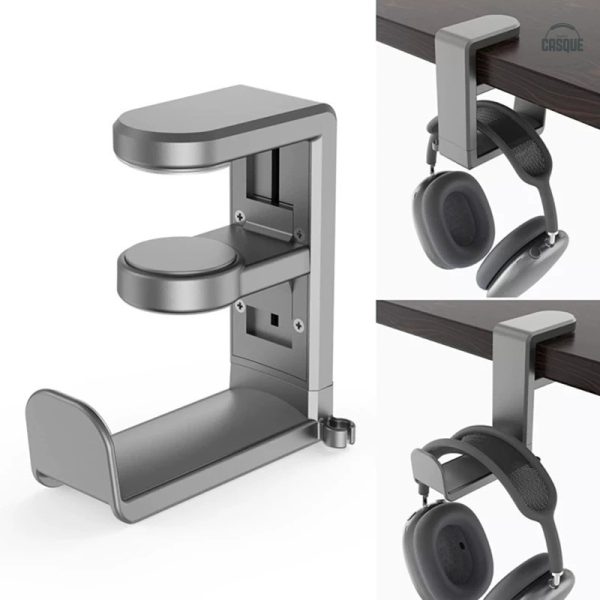 Support casque adaptatif pour bureau